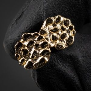 Gold Textured Earrings